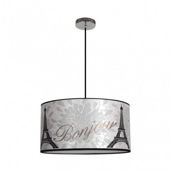Distribuidor - Lâmpadas Diversas | Colgantes Moderno | COLGANTE GRANDE EIFFEL PLATA 1XE27 REGX45 D Ref: 055394510